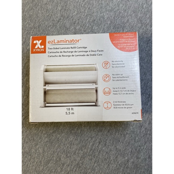 Xyron Other - New Xyron Ez Laminator Two Sided Refill Cartridge 18 Ft 5in Wide. No Electricity